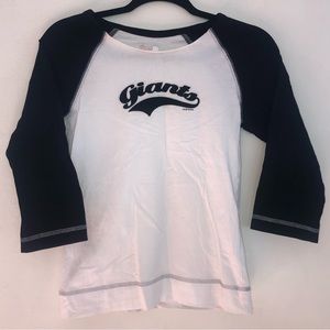 San Francisco Giants Black White 3/4 Sleeve Shirt size M